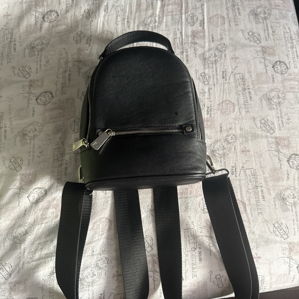 Black Leather Men's Backpack